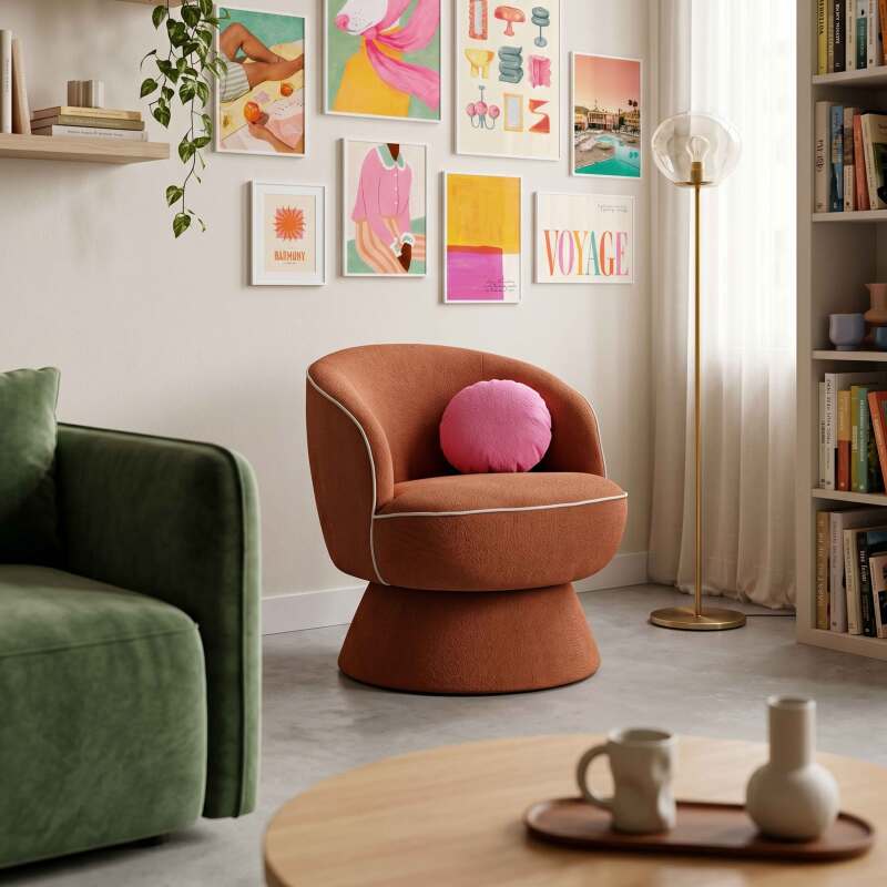Fauteuil pivotant en tissu (6/7)