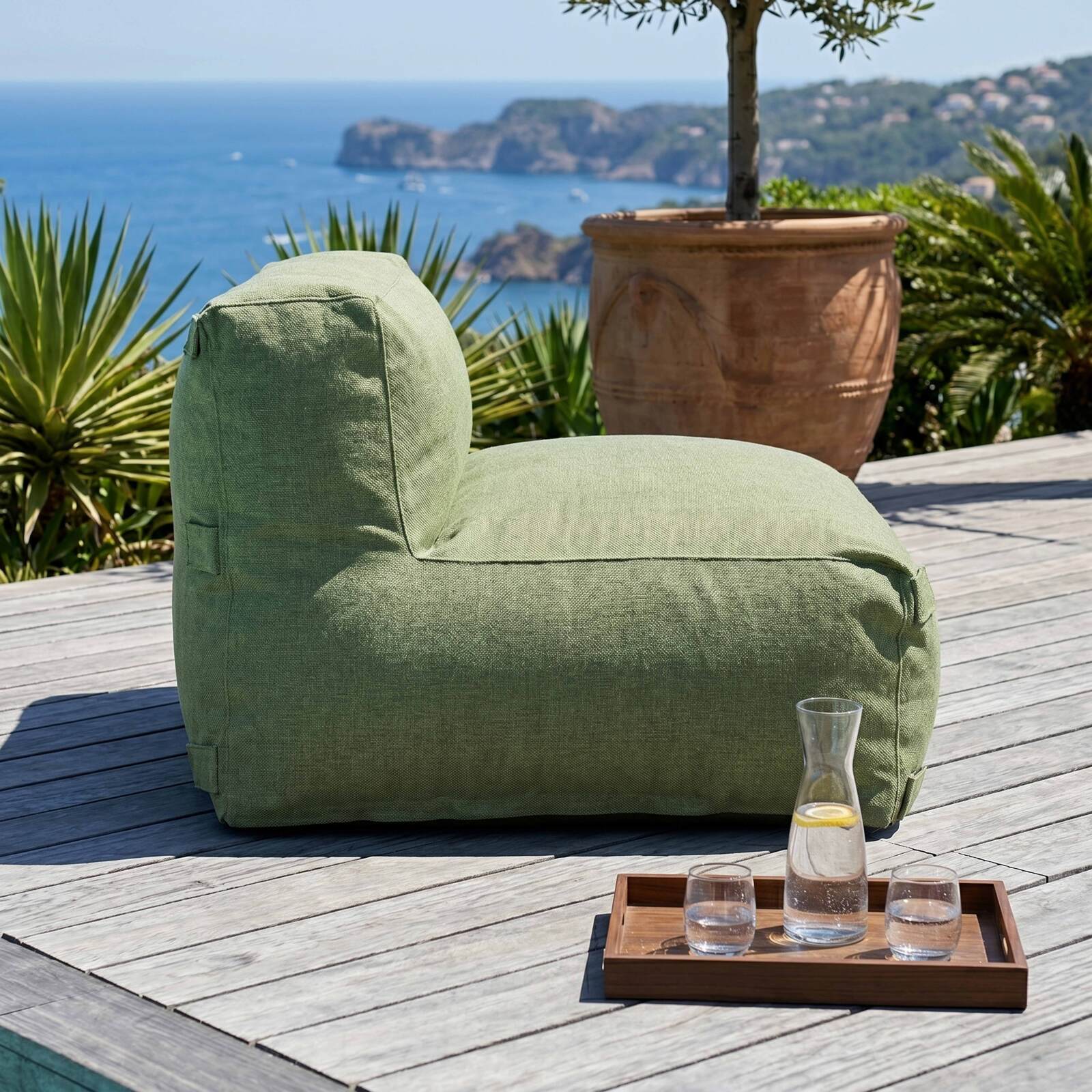 Chauffeuse pour salon de jardin modulable