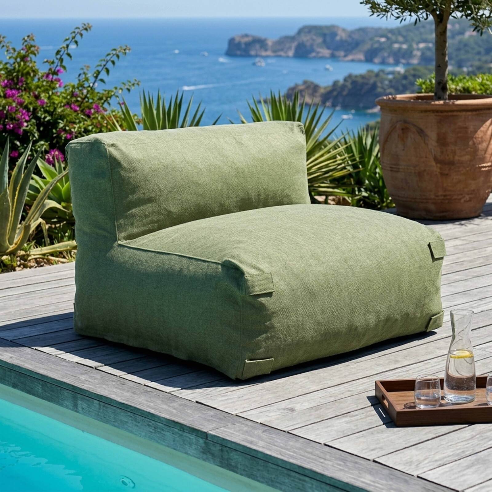 Chauffeuse pour salon de jardin modulable