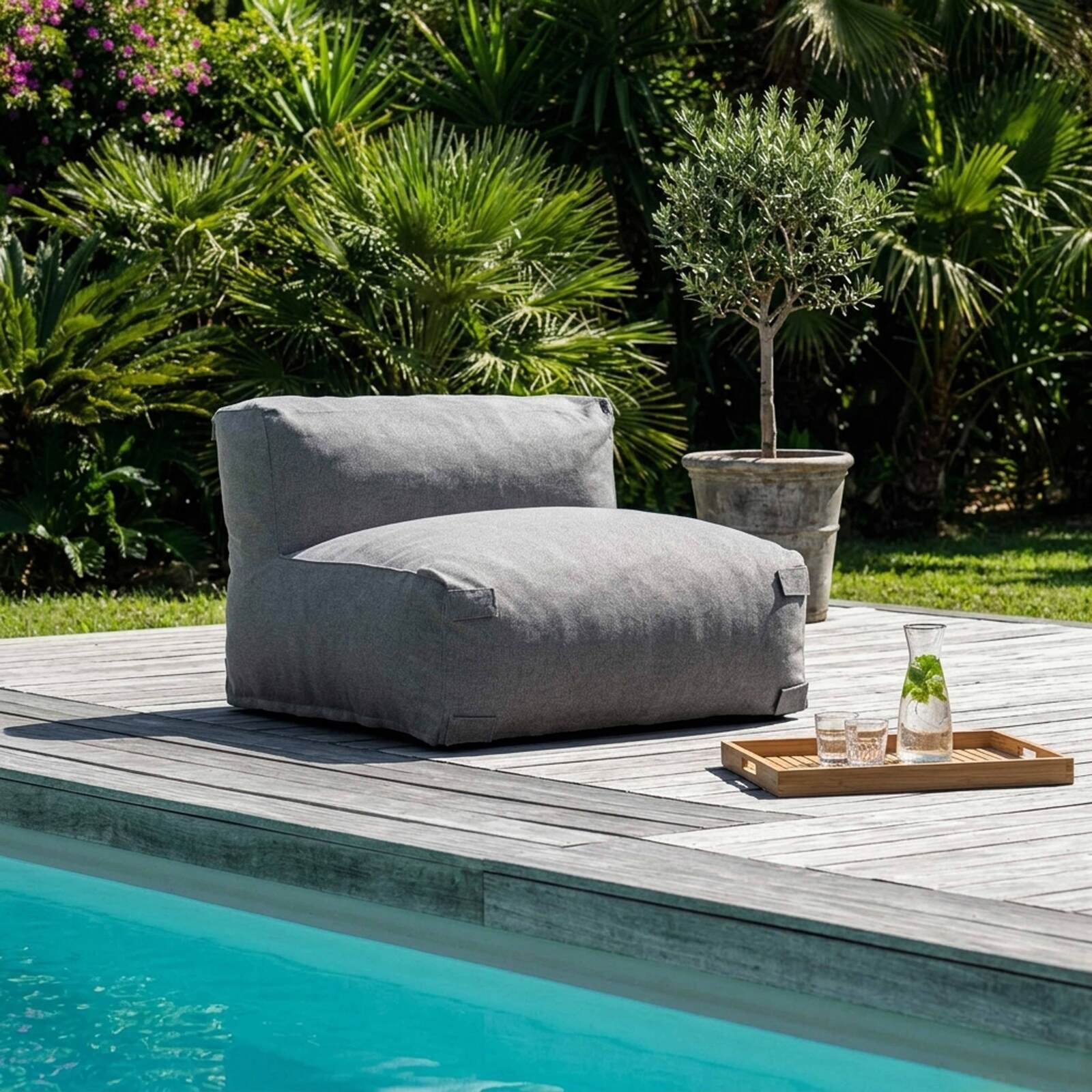 Chauffeuse pour salon de jardin modulable