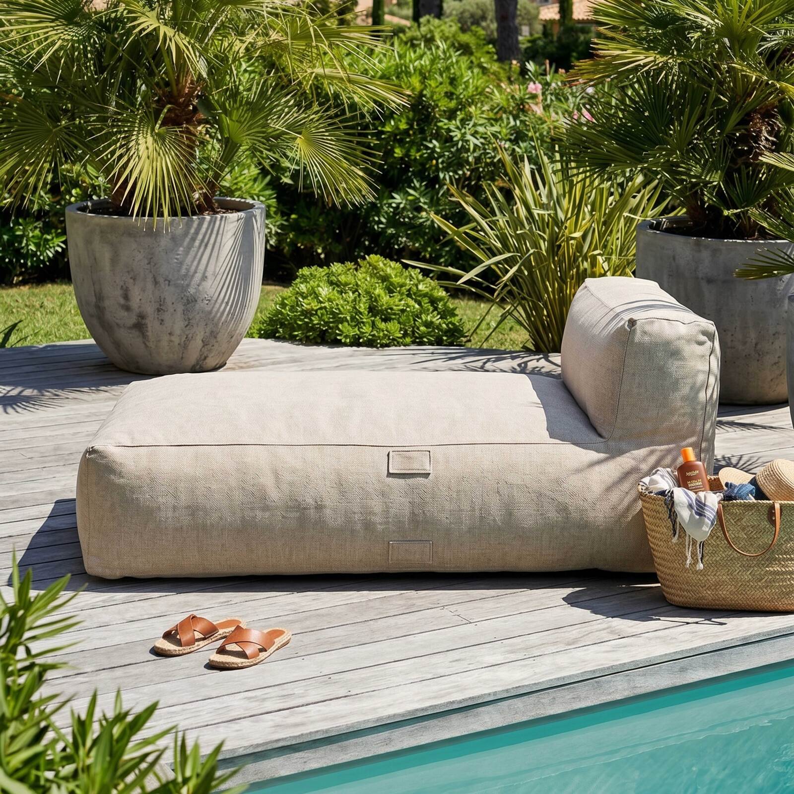 Méridienne pour salon de jardin modulable