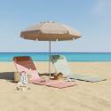 Lot de 2 matelas de plage pliants rayés jaune et rouge