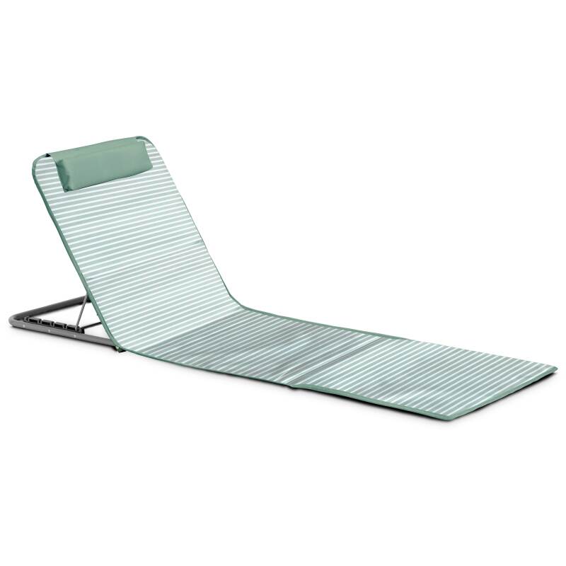 Lot de 2 matelas de plage pliants rayés jaune et rouge (3/7)