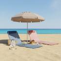 Lot de 2 matelas de plage pliants rayés bleu et rouge