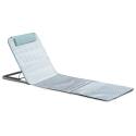 Lot de 2 matelas de plage pliants rayés bleu et gris