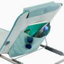 Lot de 2 matelas de plage pliants rayés bleu et gris