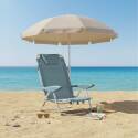 Lot de 2 chaises de plage pliantes inclinables 4 positions