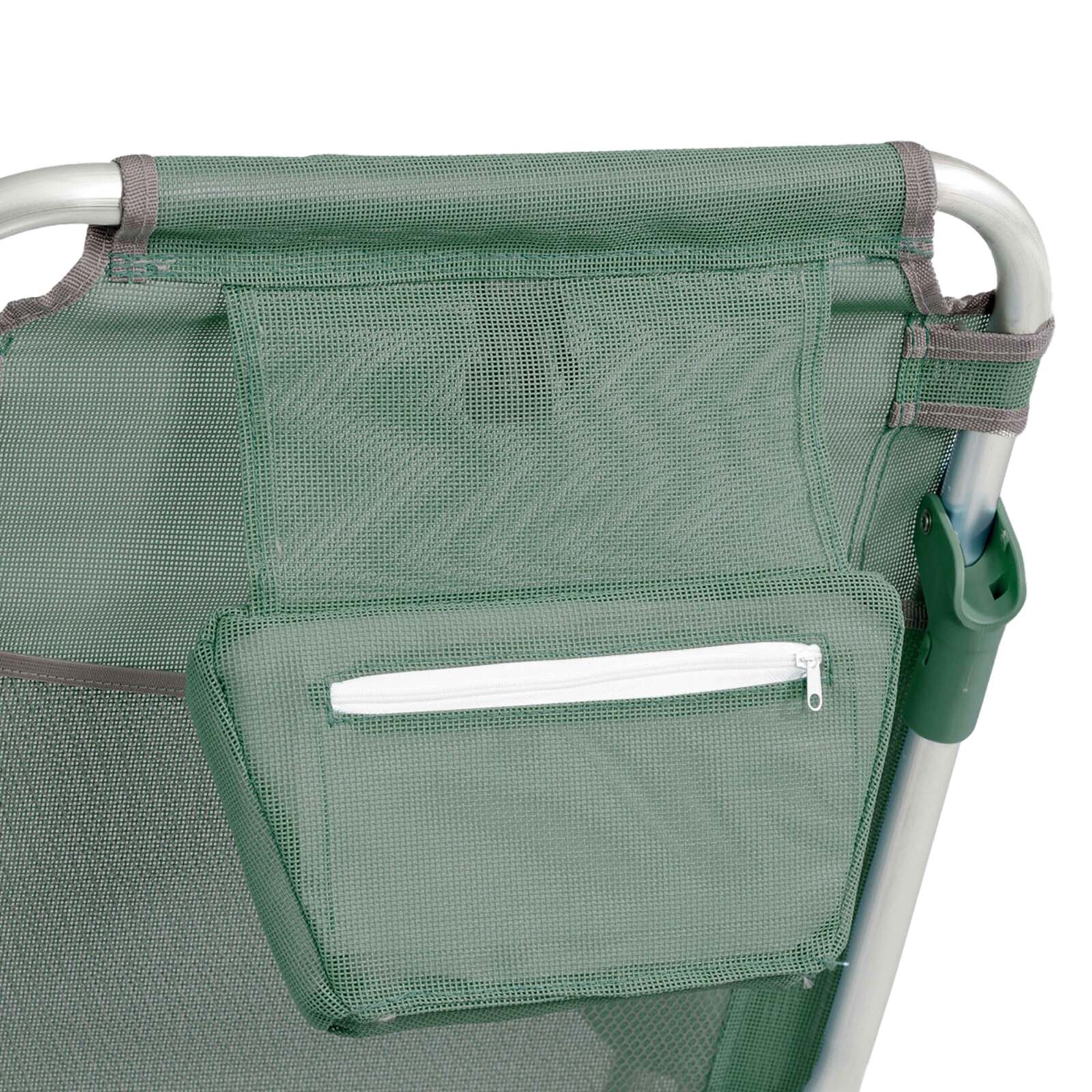 Lot de 2 chaises de plage pliantes inclinables 4 positions