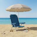 Lot de 2 chaises de plage pliantes inclinables 4 positions