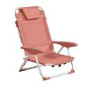 Lot de 2 chaises de plage pliantes inclinables 4 positions