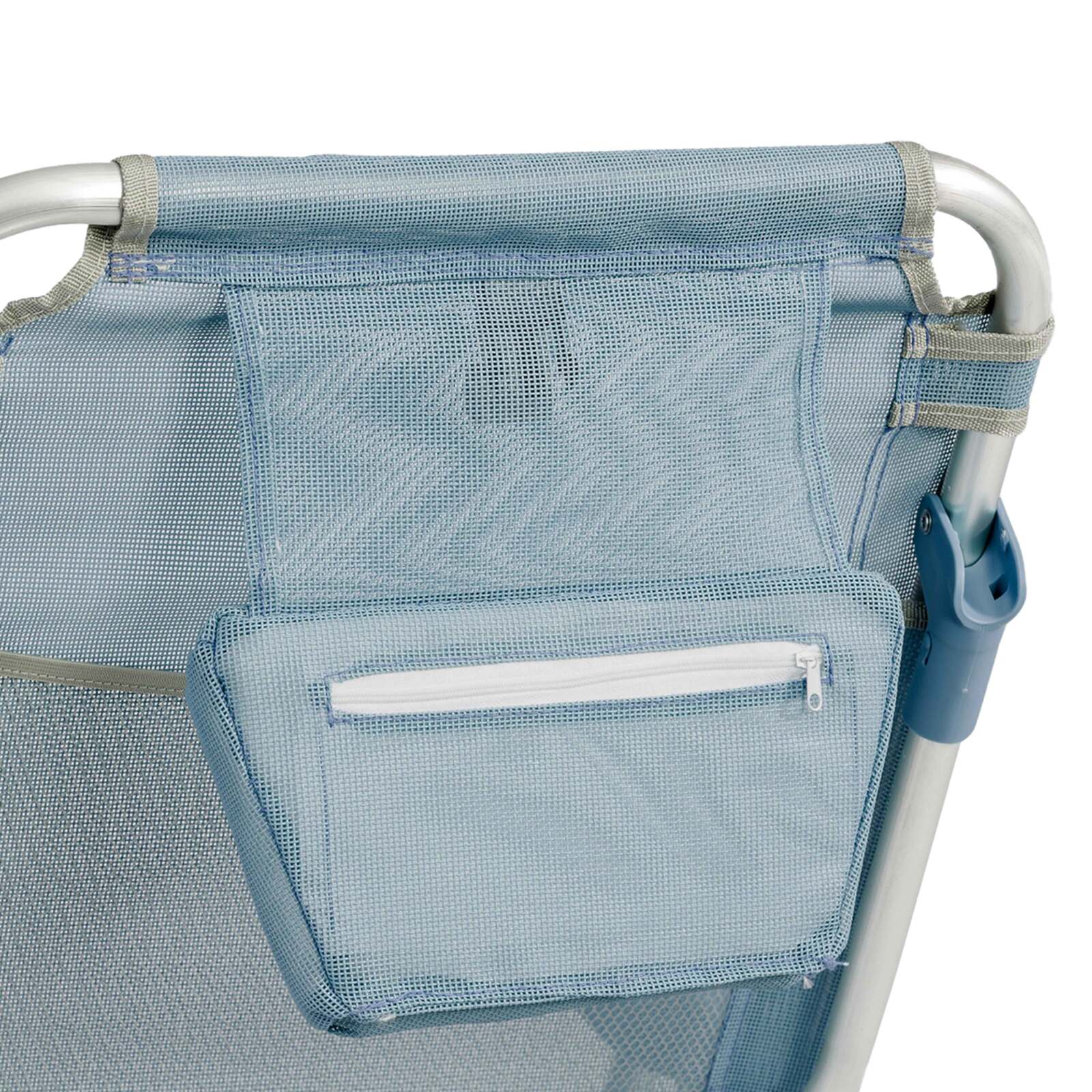 Lot de 2 chaises de plage pliantes inclinables 4 positions