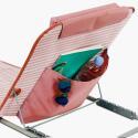 Lot de 2 matelas de plage pliants rayés rouge et gris