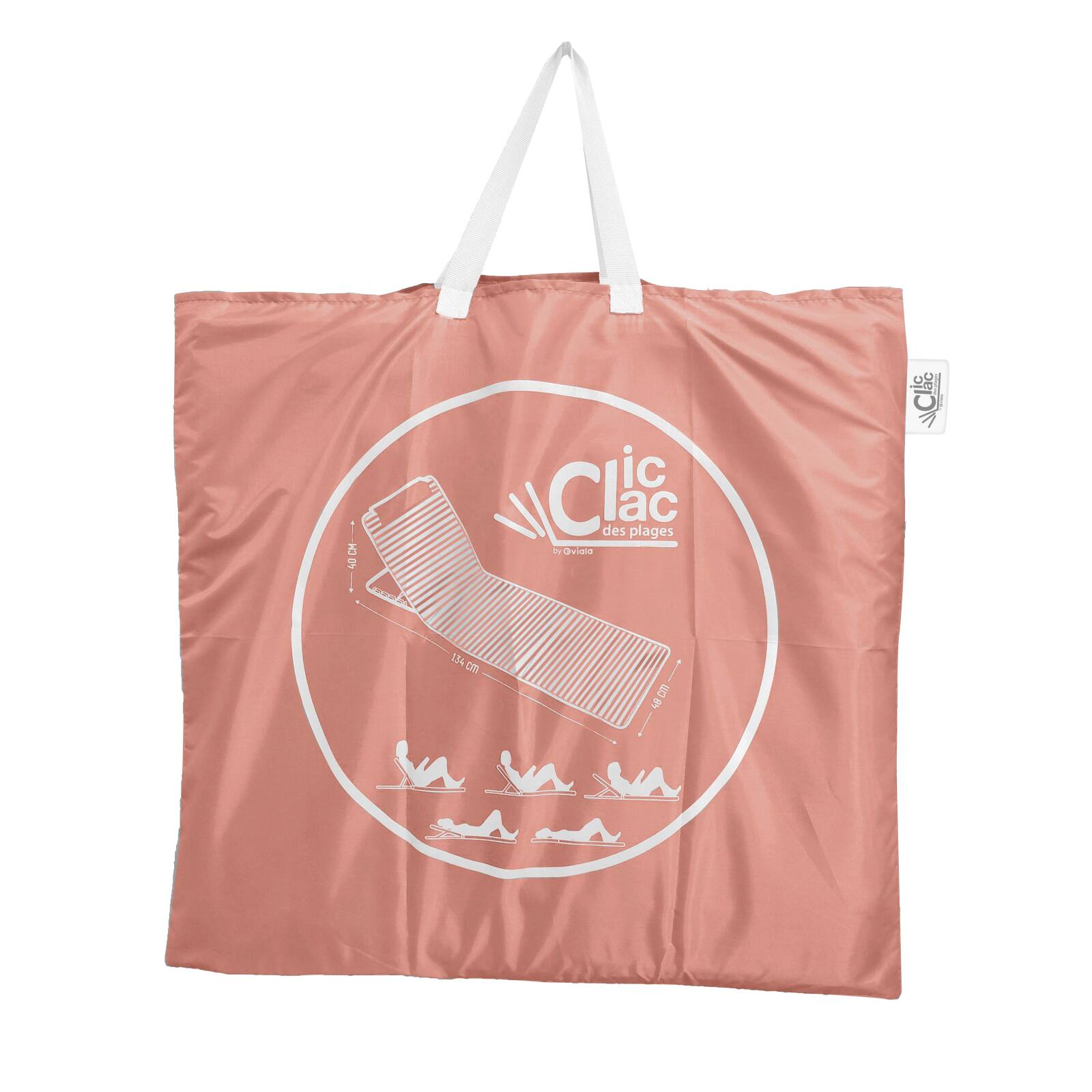 Lot de 2 matelas de plage pliants rayés rouge et gris