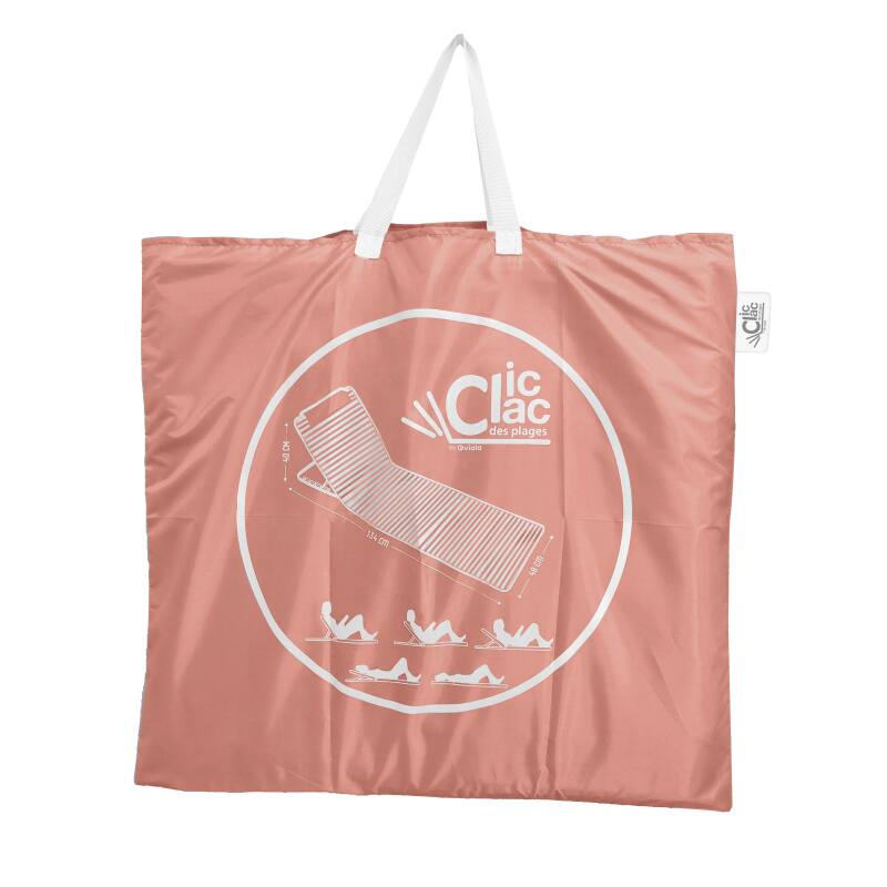 Lot de 2 matelas de plage pliants rayés rouge et gris (6/7)