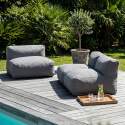 Salon de jardin modulable 3 places avec 3 chauffeuses
