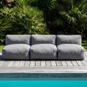 Salon de jardin modulable 3 places avec 3 chauffeuses