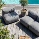 Salon de jardin modulable 3 places avec 3 chauffeuses