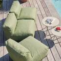 Salon de jardin modulable 3 places avec 3 chauffeuses