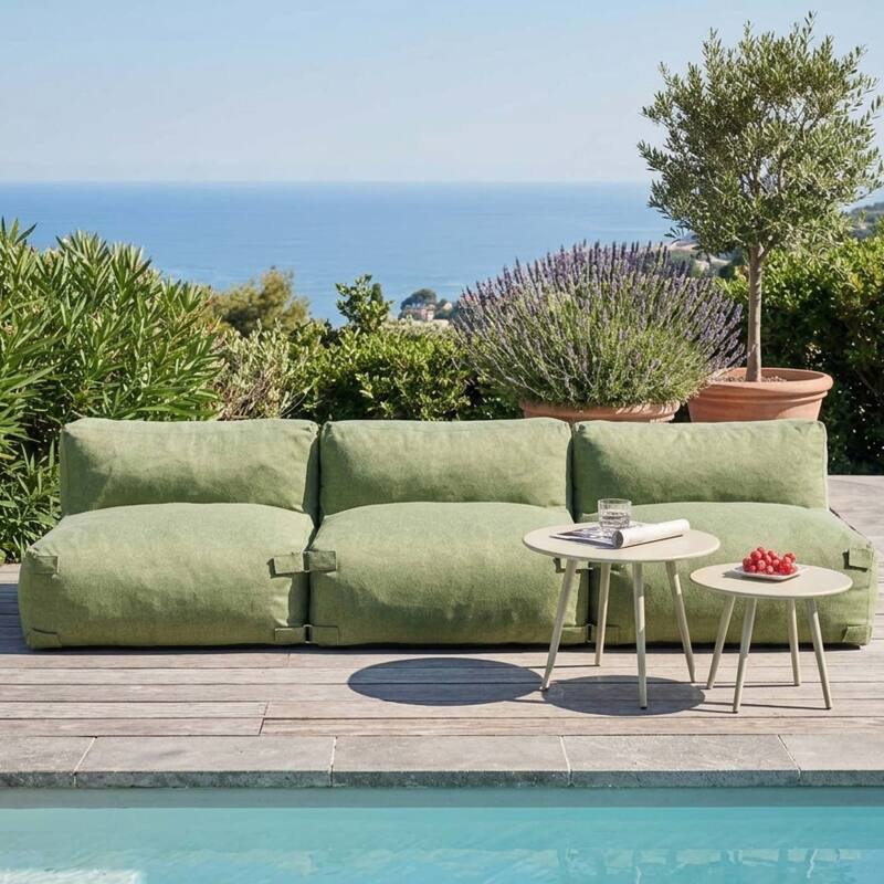 Salon de jardin modulable 3 places avec 3 chauffeuses (2/7)