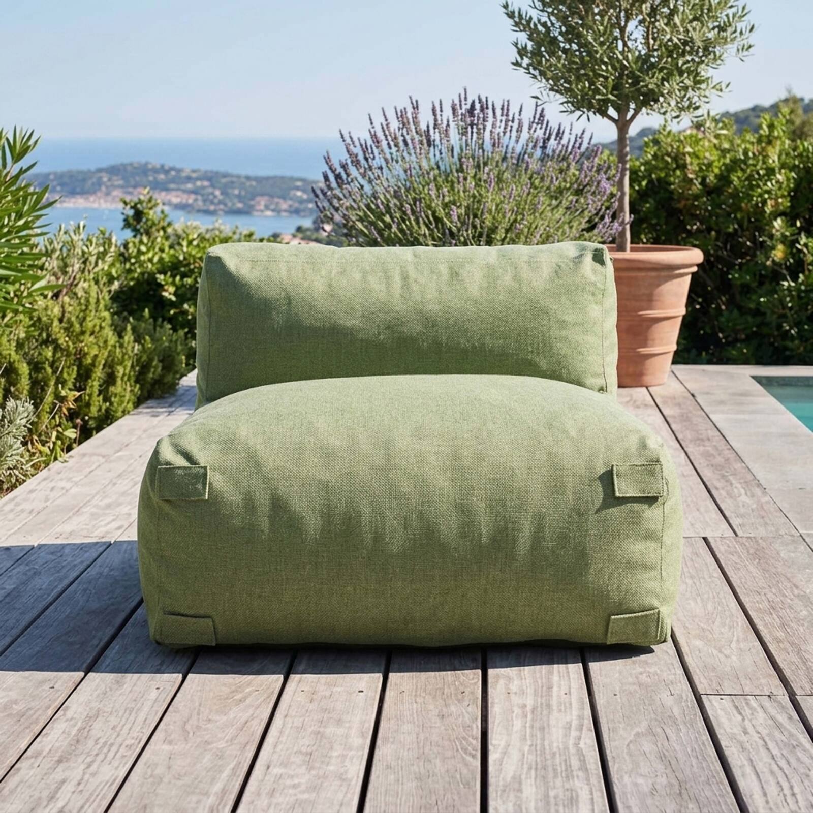 Salon de jardin modulable 3 places avec 3 chauffeuses