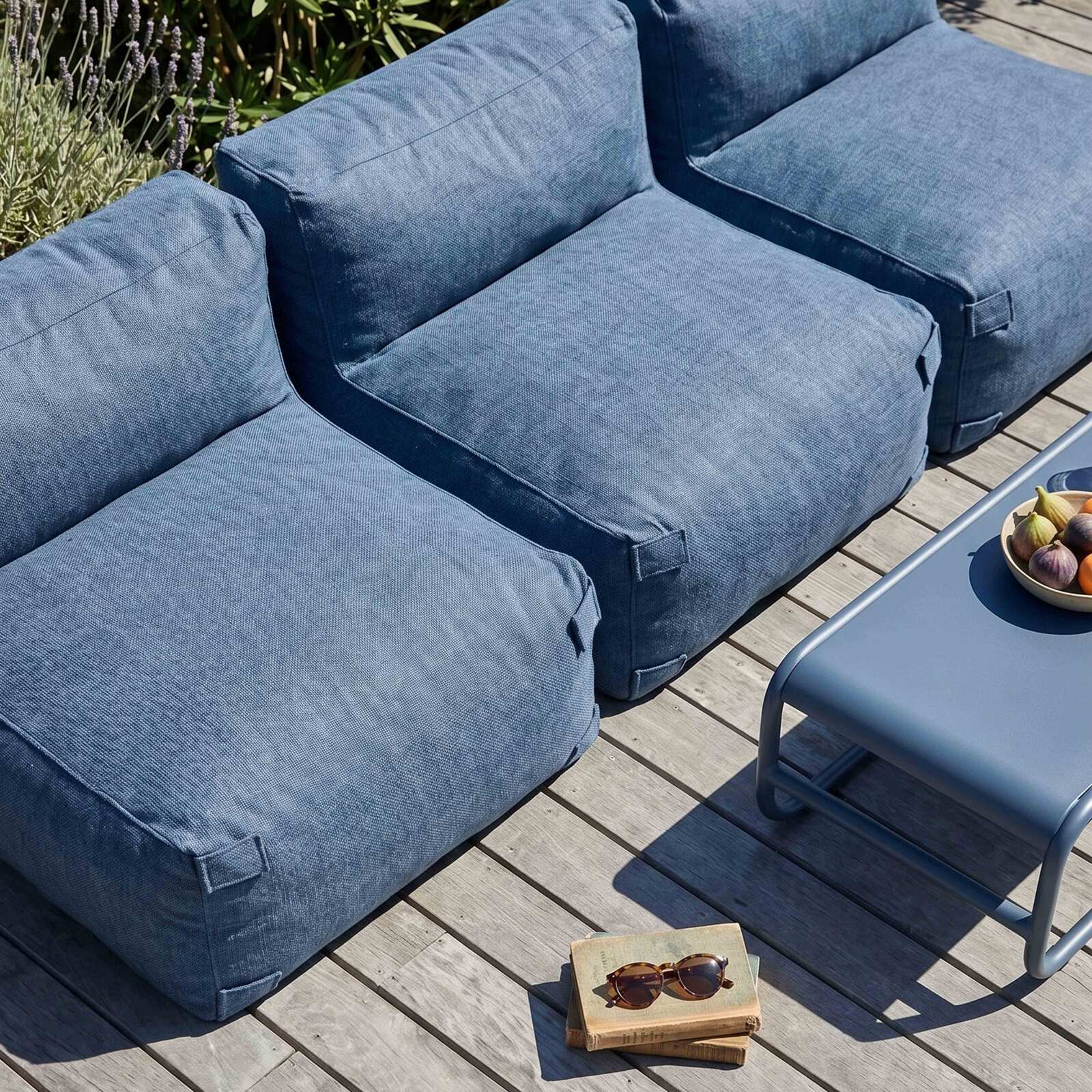 Salon de jardin modulable 3 places avec 3 chauffeuses