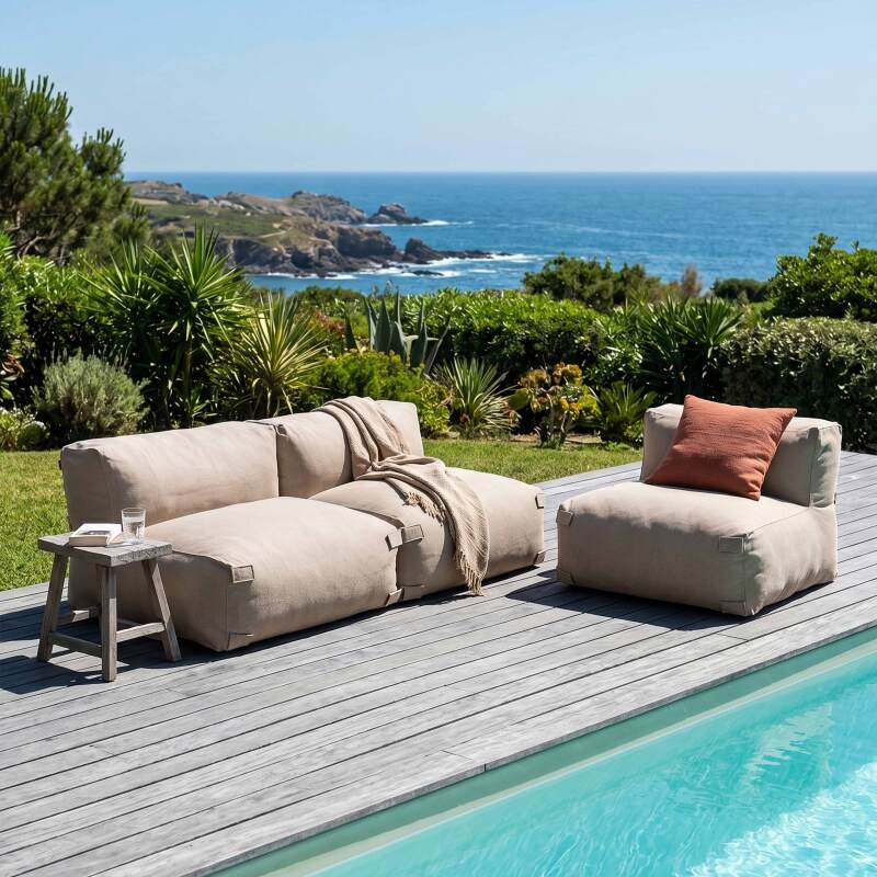 Salon de jardin modulable 3 places avec 3 chauffeuses (2/7)