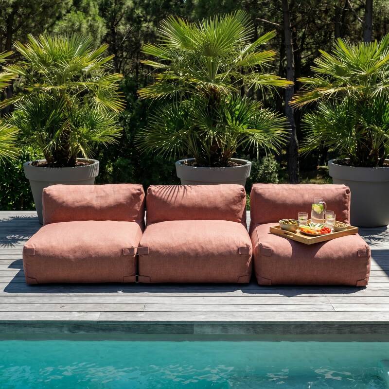 Salon de jardin modulable 3 places avec 3 chauffeuses (2/7)