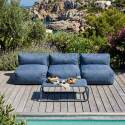 Salon de jardin modulable 3 places avec 3 chauffeuses