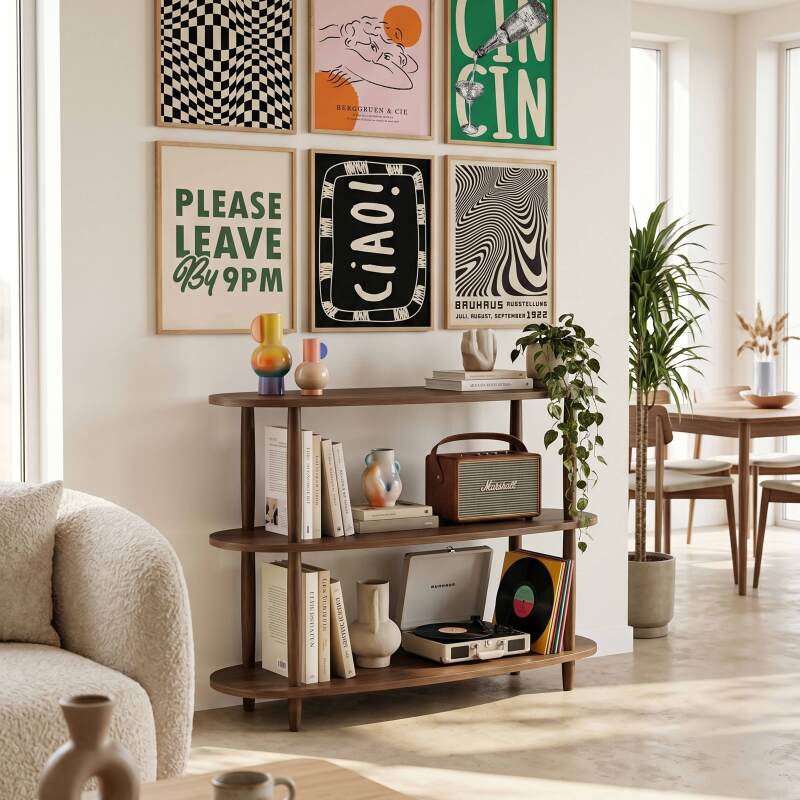 Etagère haute effet bois 120x145 cm 