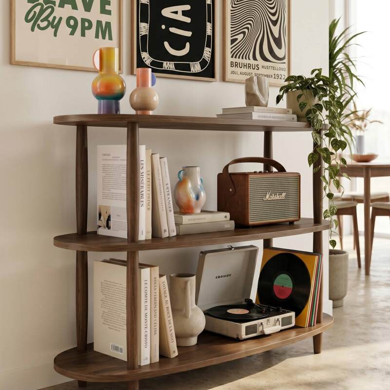 Etagère haute effet bois 120x145 cm  (2/8)