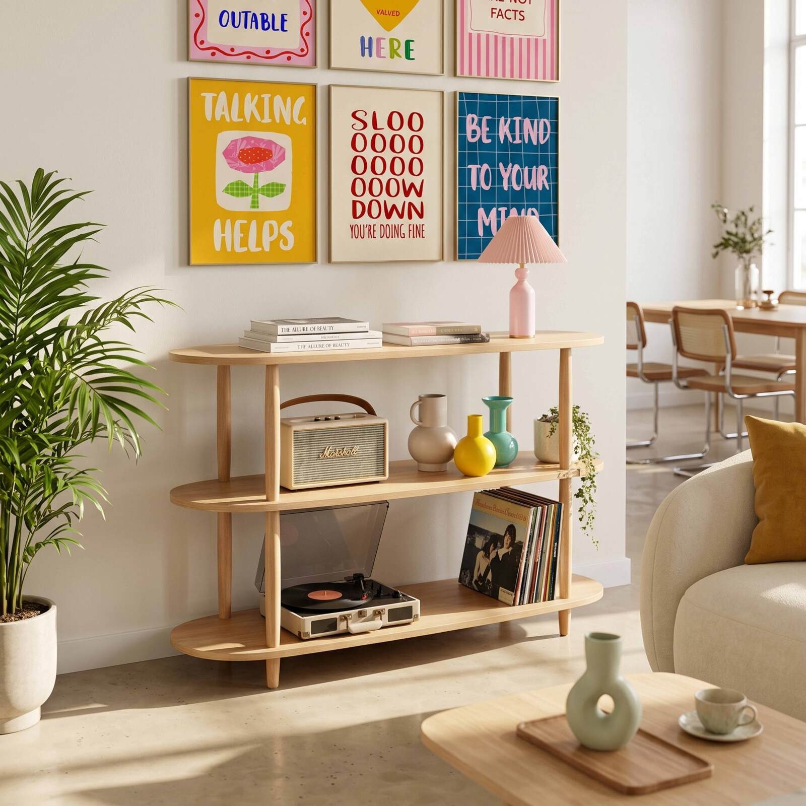 Etagère haute effet bois 120x145 cm 