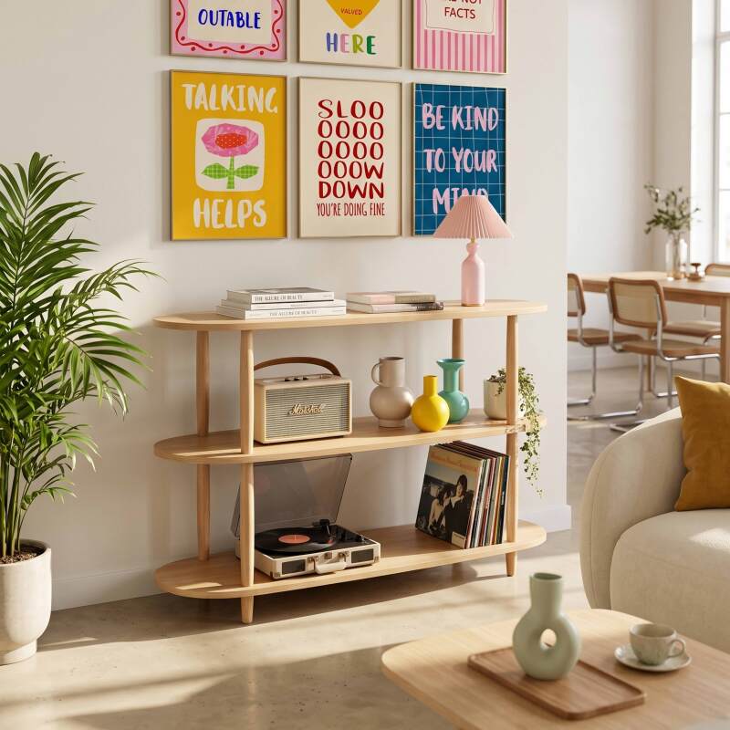 Etagère haute effet bois 120x145 cm  (7/8)