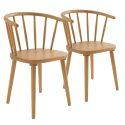 Chaises en bois d'orme ajourées - Lot de 2