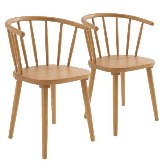 Chaises en bois d'orme ajourées - Lot de 2 | Oviala