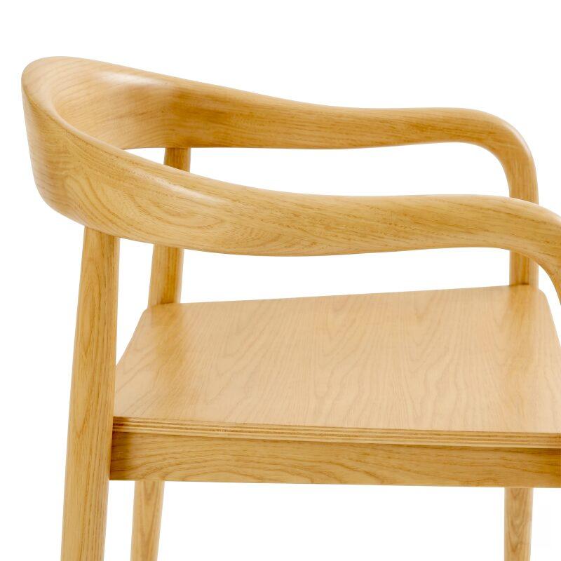 Chaises en bois d'orme avec accoudoirs - Lot de 2 (4/7)