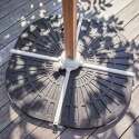 Parasol déporté 3x3 m carré inclinable rotatif 360° et 4 dalles lestées