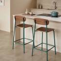 Chaises hautes en bois et métal - Lot de 2