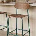 Chaises hautes en bois et métal - Lot de 2