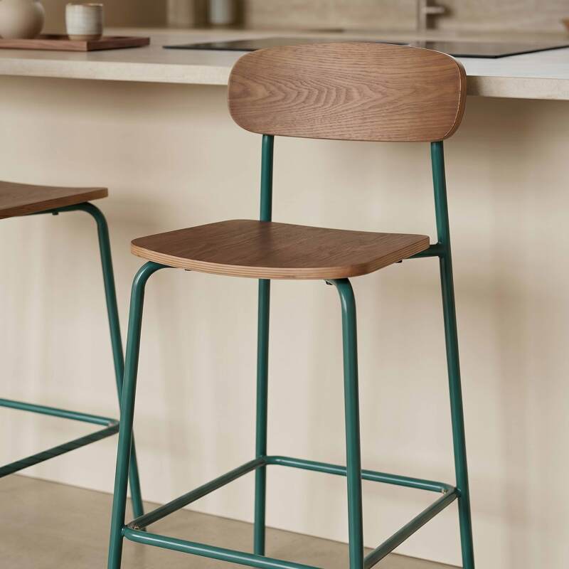 Chaises hautes en bois et métal - Lot de 2 (3/8)