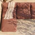 Salon de jardin modulable 4 places avec 3 chauffeuses et 1 pouf