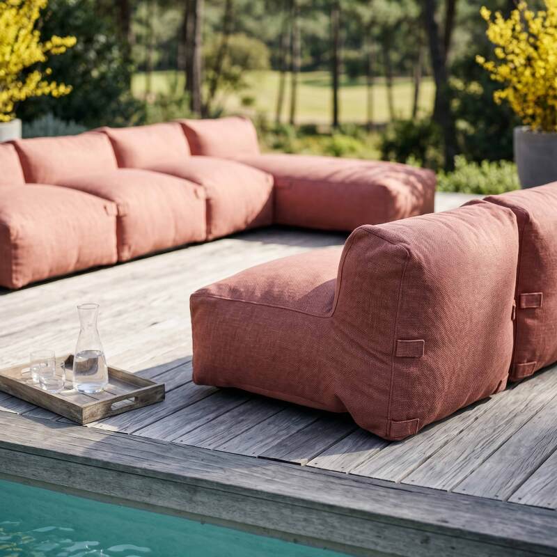 Salon de jardin modulable 7 places avec 5 fauteuils et 2 méridiennes (3/7)