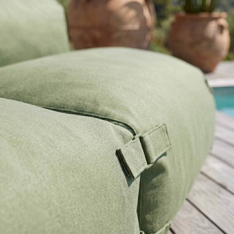 Salon de jardin modulable 3 places avec 2 fauteuils et 1 méridienne (2/8)