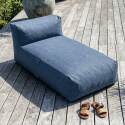 Salon de jardin modulable 5 places avec 2 chauffeuses, 1 fauteuil d'angle, 1 méridienne et 1 pouf