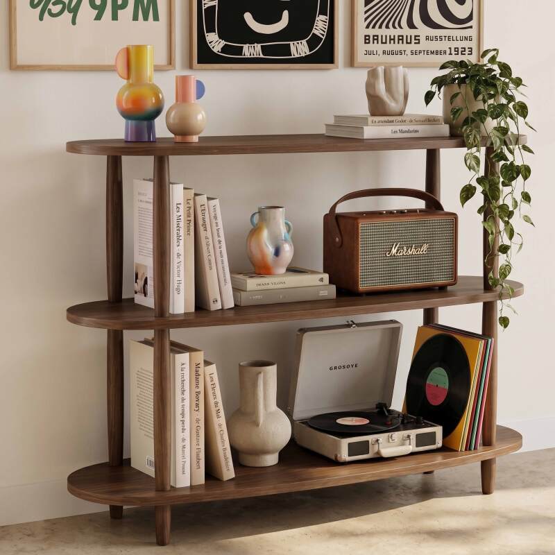 Etagère haute effet bois 120x77 cm (2/8)