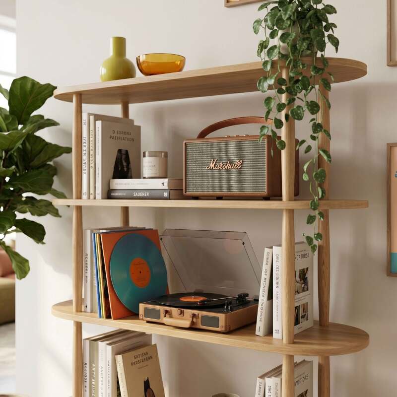 Etagère haute effet bois 120x145 cm  (10/11)