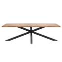 Table à manger en aluminium et bois d'acacia 8 personnes