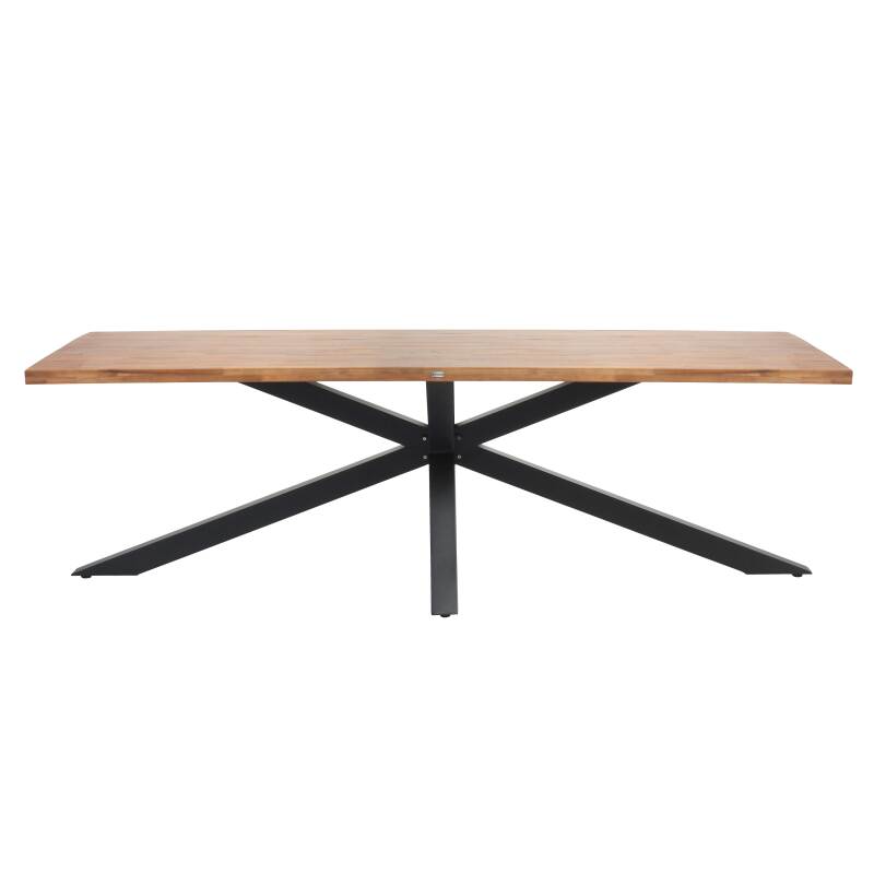 Table à manger en aluminium et bois d'acacia 8 personnes (5/8)