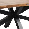 Table à manger en aluminium et bois d'acacia 8 personnes