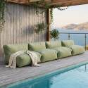 Salon de jardin modulable 4 places avec 4 chauffeuses - Ambiance