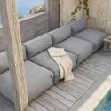 Salon de jardin modulable 4 places avec 4 chauffeuses